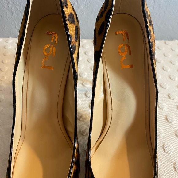 FSJ Women Sexy Leopard Printed Dress Shoes Pointy Toe High Heels Stilettos Pumps - Picture 4 of 14